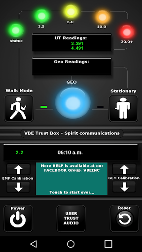 Android application VBE TRUST BOX EMF METER screenshort