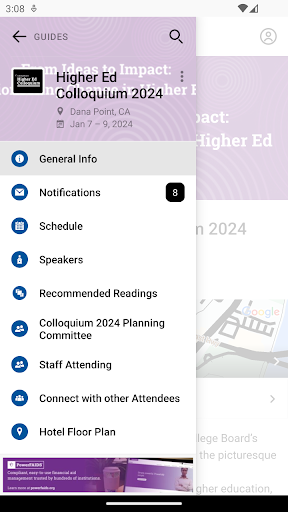 College Board Events Screen 2