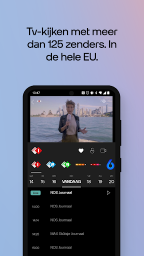 Android application Odido online TV screenshort