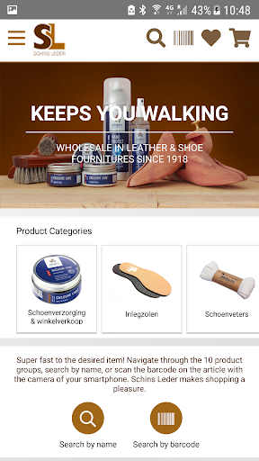Schins Leder - order app Screen 2