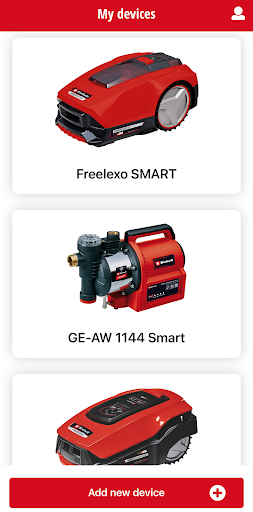 Android application Einhell Connect screenshort