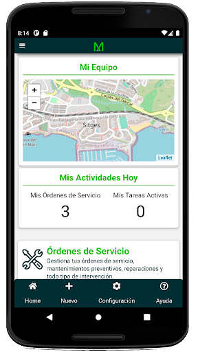 Android application Ordenes de Trabajo screenshort