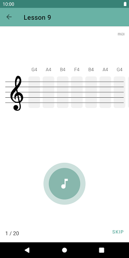 Screenshot of Clefs: Music Reading Trainer
