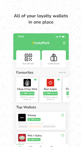 Android application instaPerk screenshort