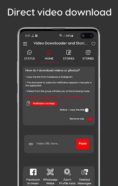 Video Downloader and Stories MOD APK v9.6.4 (Unlocked) - Jojoy