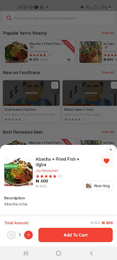 Foodtraco: Food Delivery Screen 2