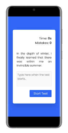 Android application Typing Speed Test screenshort