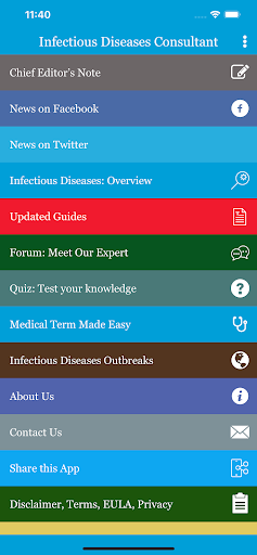 Android application Infectious Diseases Consultant screenshort