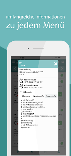 KDA Menübestellung Screen 3