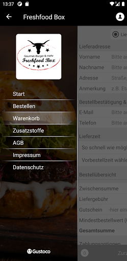 Android application Freshfood Box screenshort