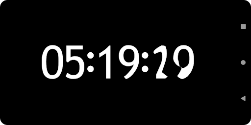 Animated Digital Clock Screen 2