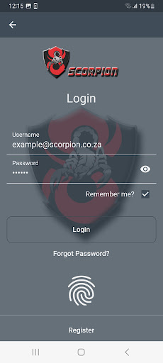 Android application Scorpion Risk screenshort