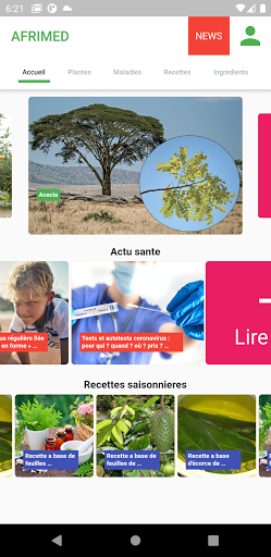 Android application Afrique Médecine - AFRIMED screenshort