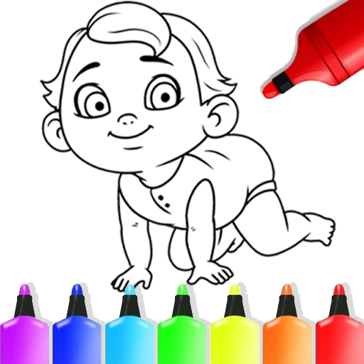 Cute Babies Coloring Pages logo