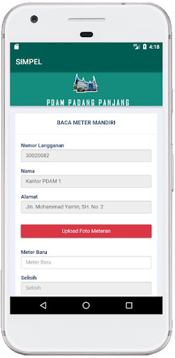 SIMPEL PDAM Padang Panjang Screen 2