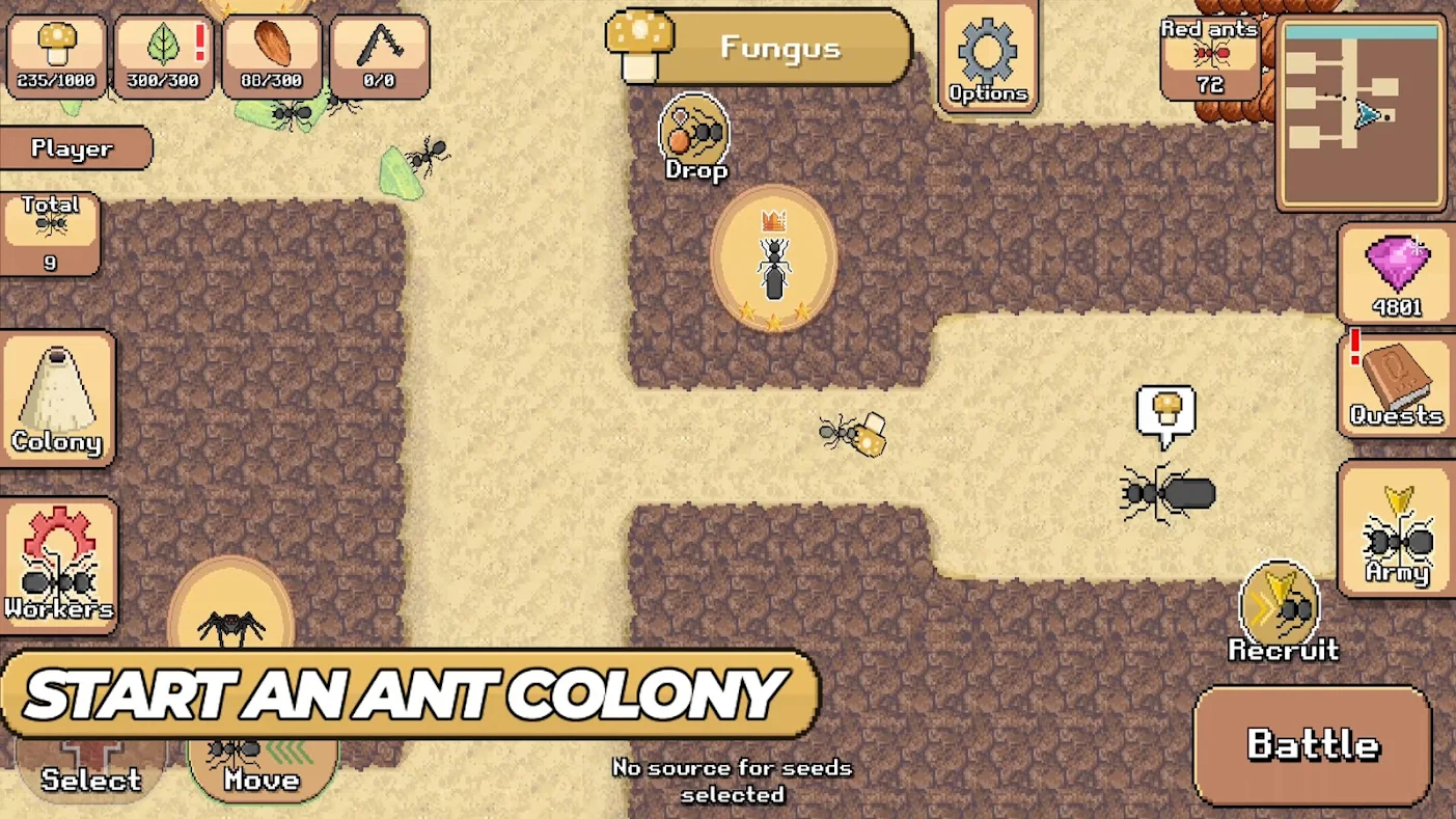 Pocket Ants: Koloni Simülasyonu Sınırsız PARA Hilesi - Mod Apk