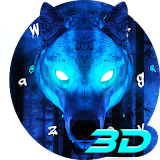 Ice Wolf 3D Keyboard Theme icon