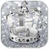Diamond Crown Silver Glitter Theme icon