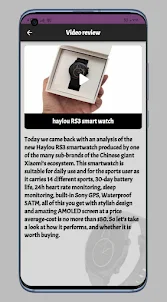 haylou RS3 smart watch Guide
