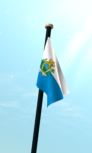 San Marino Flag 3D Free Screen 3