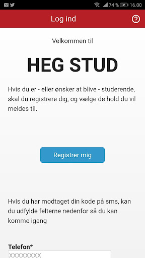 Android application HEG STUD screenshort