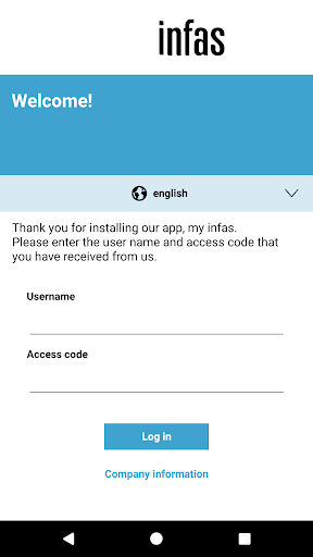 Android application my infas screenshort