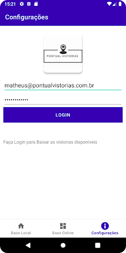 Android application Pontual Vistorias screenshort