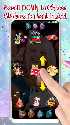 誕生日 写真 加工 ステッカー 画像編集ソフト Androidアプリ Applion