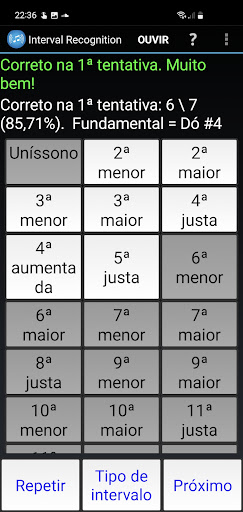 Visualização do aplicativo