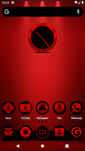 Android application Oreo Red Icon Pack screenshort
