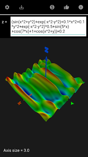 3D Graphing Calculator Screen 3