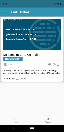 CIAL Central Screen 2