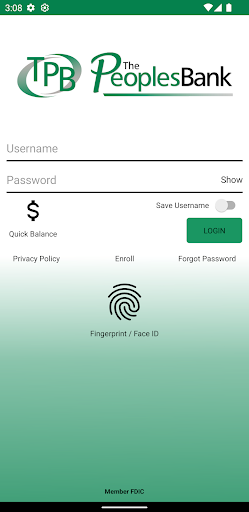 Android application TPB Mobile screenshort