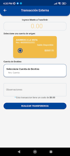 Android application Huancavilca Móvil screenshort