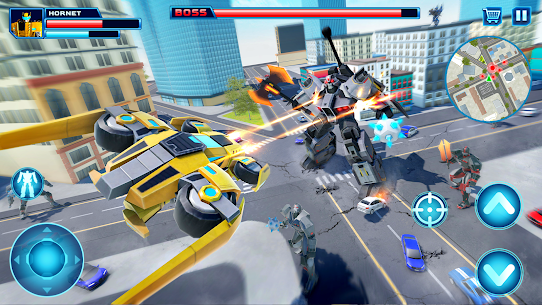 Robot Car Transform Fight Game 3