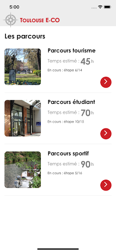 Android application Bougéo screenshort