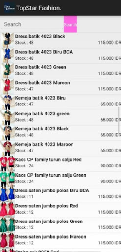Android application Topstar Fashion screenshort