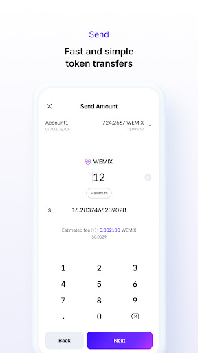 Screenshot of WEMIX Wallet