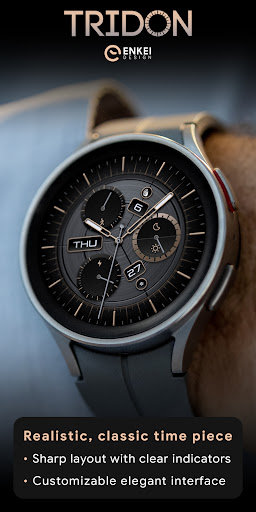 Android application TRIDON - analog watch face screenshort