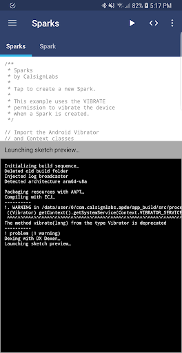 APDE - Android Processing IDE Screen 2