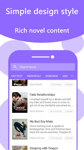 Android application AlphaFic-Good Web Novels screenshort