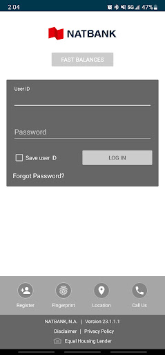 Natbank Mobile Banking Screen 2