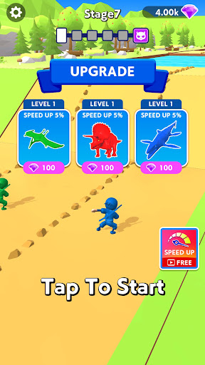 Android application Dino Ninja Race screenshort