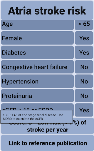 Atria Stroke Risk Score Screen 3