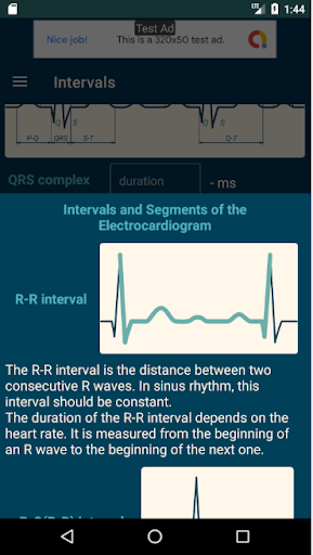 ECG calculator (demo) Screen 3