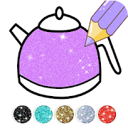 Kitchen Coloring Book With Animation - Glitter