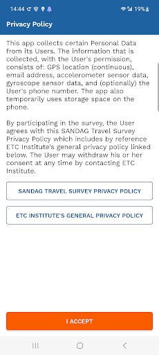 SANDAG Travel Survey Screen 2