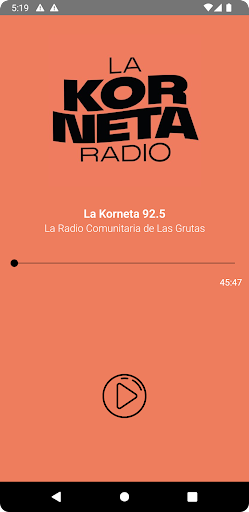 Android application Radio La Korneta 92.5 screenshort