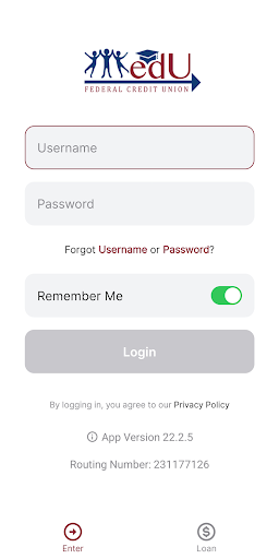 Android application edU FCU screenshort