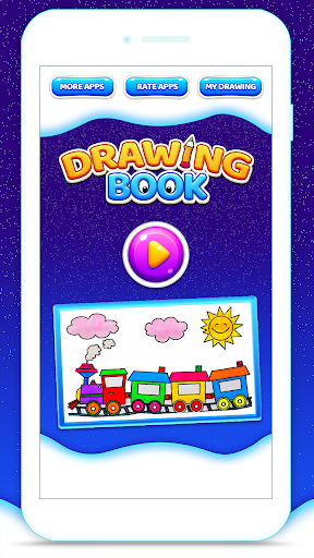 Android application Train Coloring Book Game screenshort